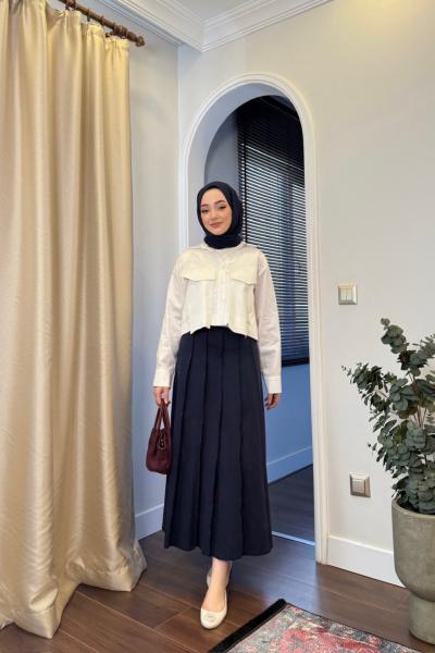 BAHRE KLOŞ ETEK - LACİVERT