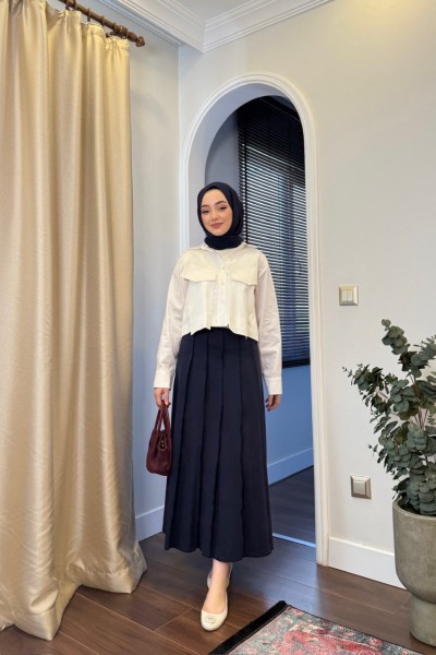 BAHRE KLOŞ ETEK - LACİVERT