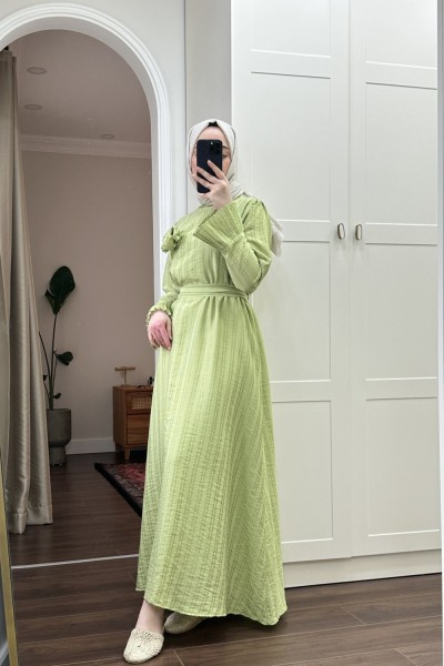 Bbc Ahes Elbise - Yağ Yeşili