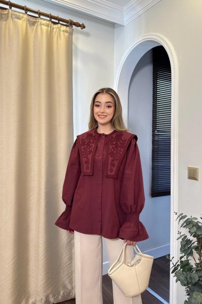 BBC ALYCE GÖMLEK - BORDO