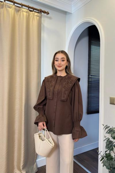 BBC ALYCE GÖMLEK - KAHVE