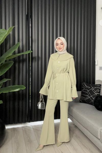 BBC AMOR PLİSE DETAYLI TAKIM - ÇAĞLA YEŞİLİ