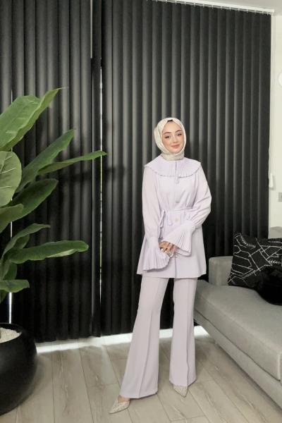 BBC AMOR PLİSE DETAYLI TAKIM - LİLA