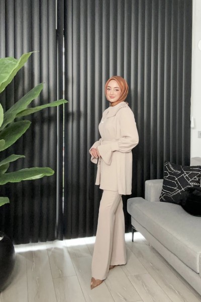 BBC AMOR PLİSE DETAYLI TAKIM - TAŞ