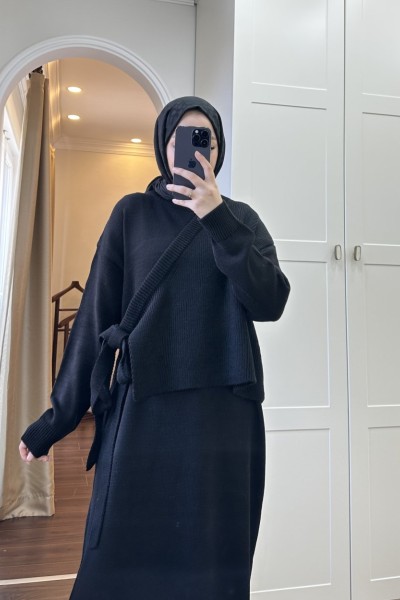 BBC ANVELOP TRİKO ELBİSE - SİYAH