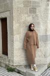 Bbc Anvelop Triko Elbise - Camel