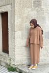 Bbc Anvelop Triko Elbise - Camel