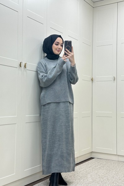 Bbc Anvelop Elbise - Gri