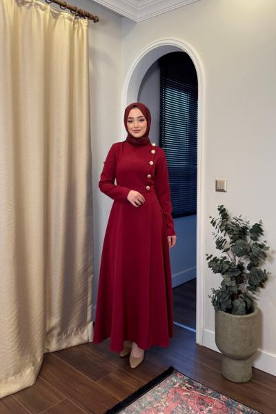 BBC ASIL ELBİSE - BORDO