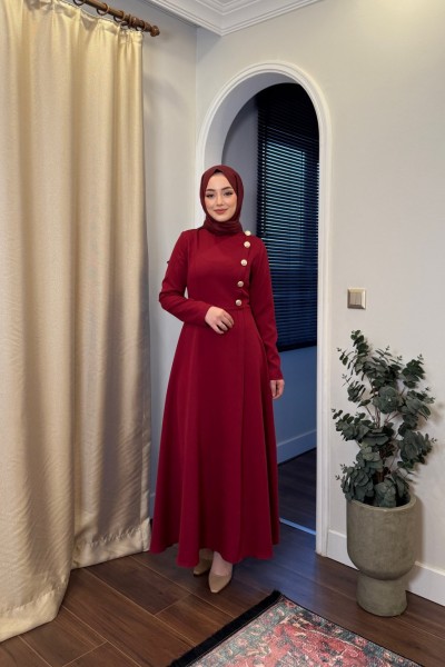 BBC ASIL ELBİSE - BORDO