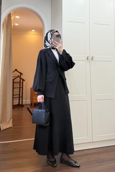 BBC BALON KOL CEKETLİ TAKIM - SİYAH