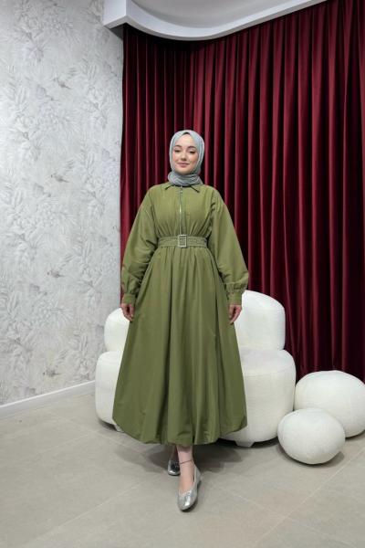 BBC BALON ELBİSE - YEŞİL