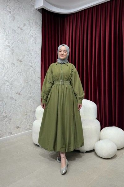 BBC BALON ELBİSE - YEŞİL