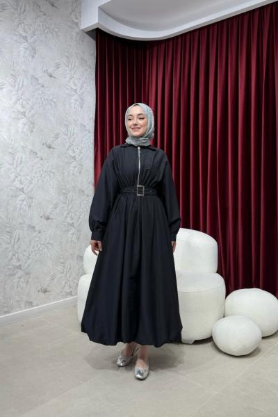 BBC BALON ELBİSE - SİYAH