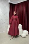 BBC BALON ELBİSE - BORDO
