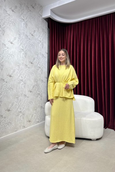 BBC BARNEY HIRKALI ELBİSE - SARI