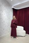 BBC BARNEY HIRKALI ELBİSE - BORDO