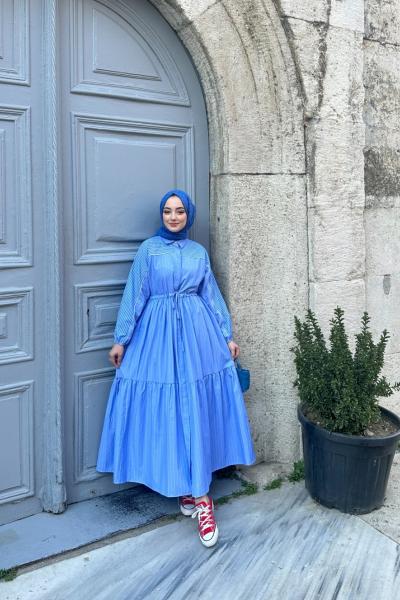 BBC BELLA ELBİSE - MAVİ