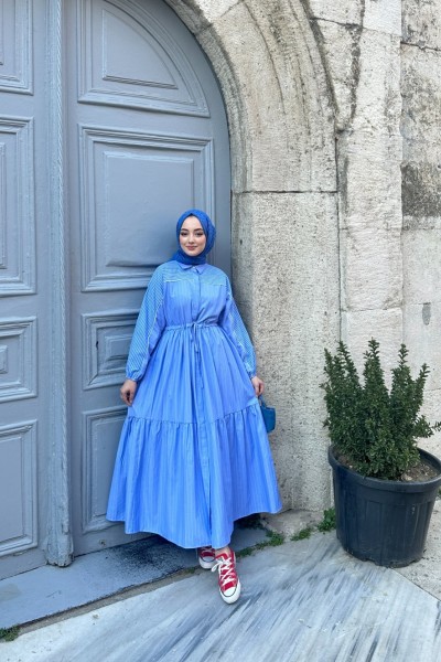 BBC BELLA ELBİSE - MAVİ