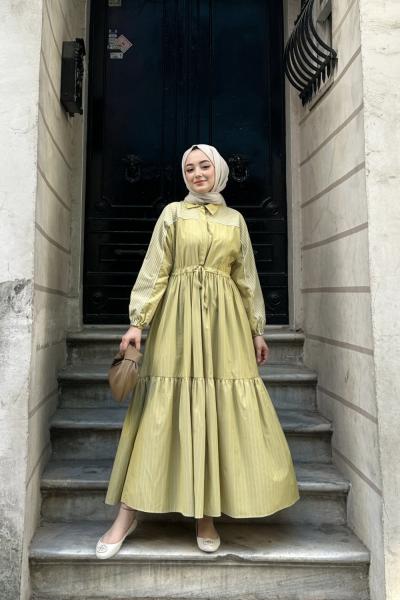 BBC BELLA ELBİSE - YAĞ YEŞİLİ