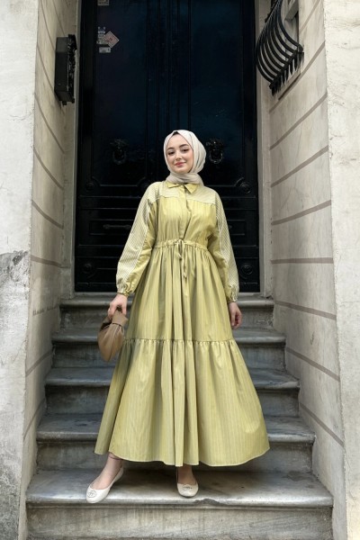 BBC BELLA ELBİSE - YAĞ YEŞİLİ