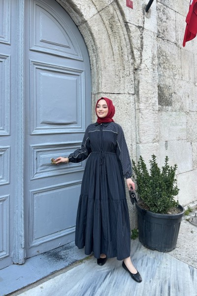 BBC BELLA ELBİSE - SİYAH