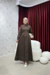 BBC BELLE ELBİSE - KAHVE
