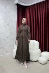 BBC BELLE ELBİSE - KAHVE