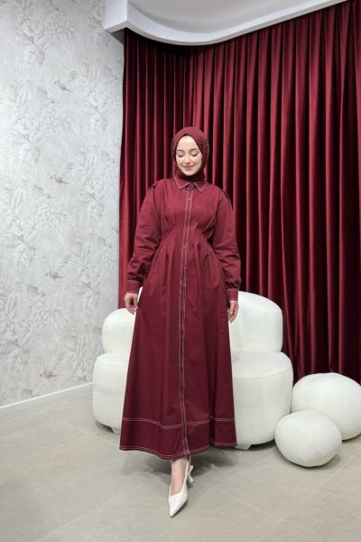 BBC BELLE ELBİSE- BORDO