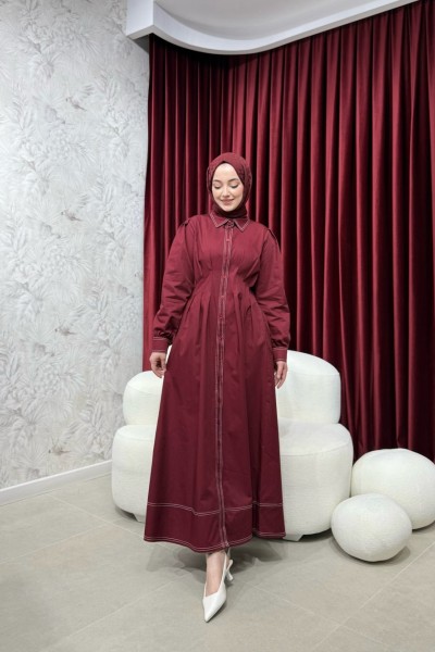 BBC BELLE ELBİSE- BORDO