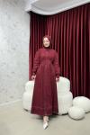 BBC BELLE ELBİSE- BORDO