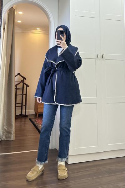 BBC BİYELİ KAŞE KABAN - LACİVERT