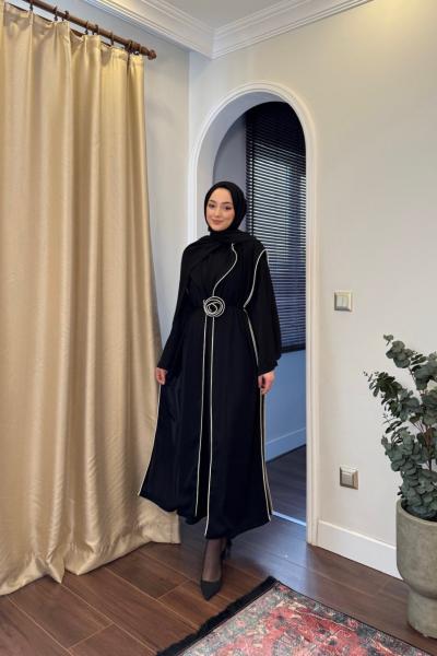 BBC BİYELİ ABAYA - SİYAH