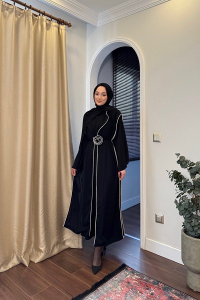 BBC BİYELİ ABAYA - SİYAH
