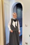BBC BROŞ YELEKLİ TAKIM - GRİ