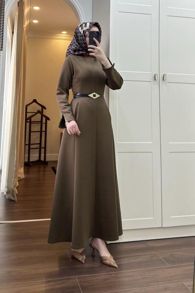 BBC CARLA ELBİSE - KAHVERENGİ