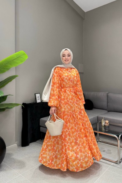 BBC CHIRPING ELBİSE - TURUNCU