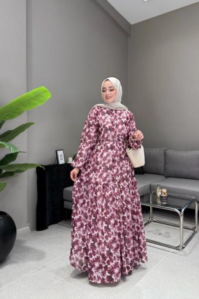 BBC CHIRPING ELBİSE - BORDO