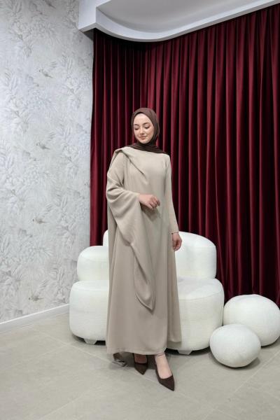 BBC CHRISTINA ELBİSE - BEJ