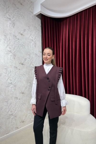 BBC CLAİRE YELEK - BORDO