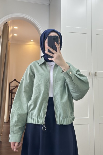 BBC CROP CEKET - MİNT YEŞİLİ