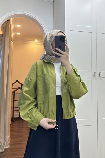 BBC CROP CEKET - YAĞ YEŞİLİ