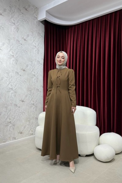 BBC DAİSY ELBİSE - KAHVE