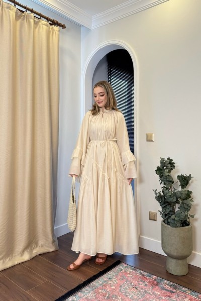 BBC DARELL ELBİSE - KREM