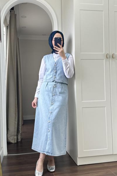 BBC DENİM ÜÇLÜ TAKIM - AÇIK MAVİ