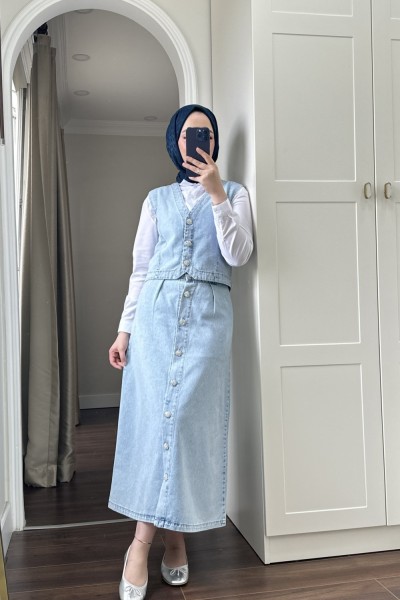 BBC DENİM ÜÇLÜ TAKIM - AÇIK MAVİ