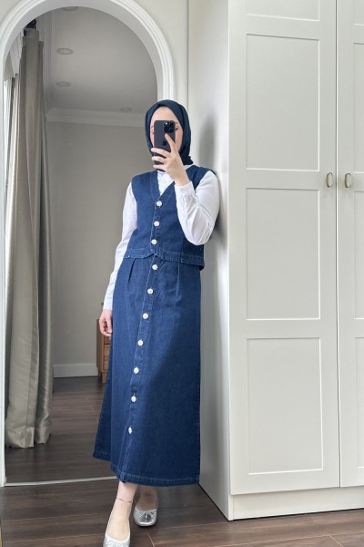 BBC DENİM ÜÇLÜ TAKIM - KOYU MAVİ