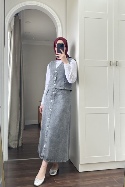 BBC DENİM ÜÇLÜ TAKIM - ANTRASİT