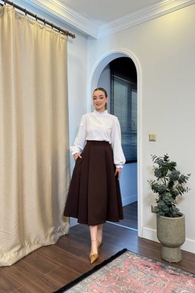 BBC DESPİNA ETEK - KAHVE