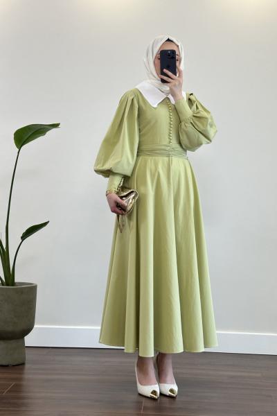 Bbc Diana Elbise - Yağ Yeşili